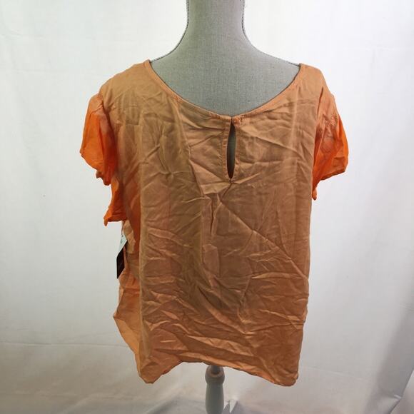 A.n.a Tie dye ruffle blouse orange XL - Picture 7 of 16